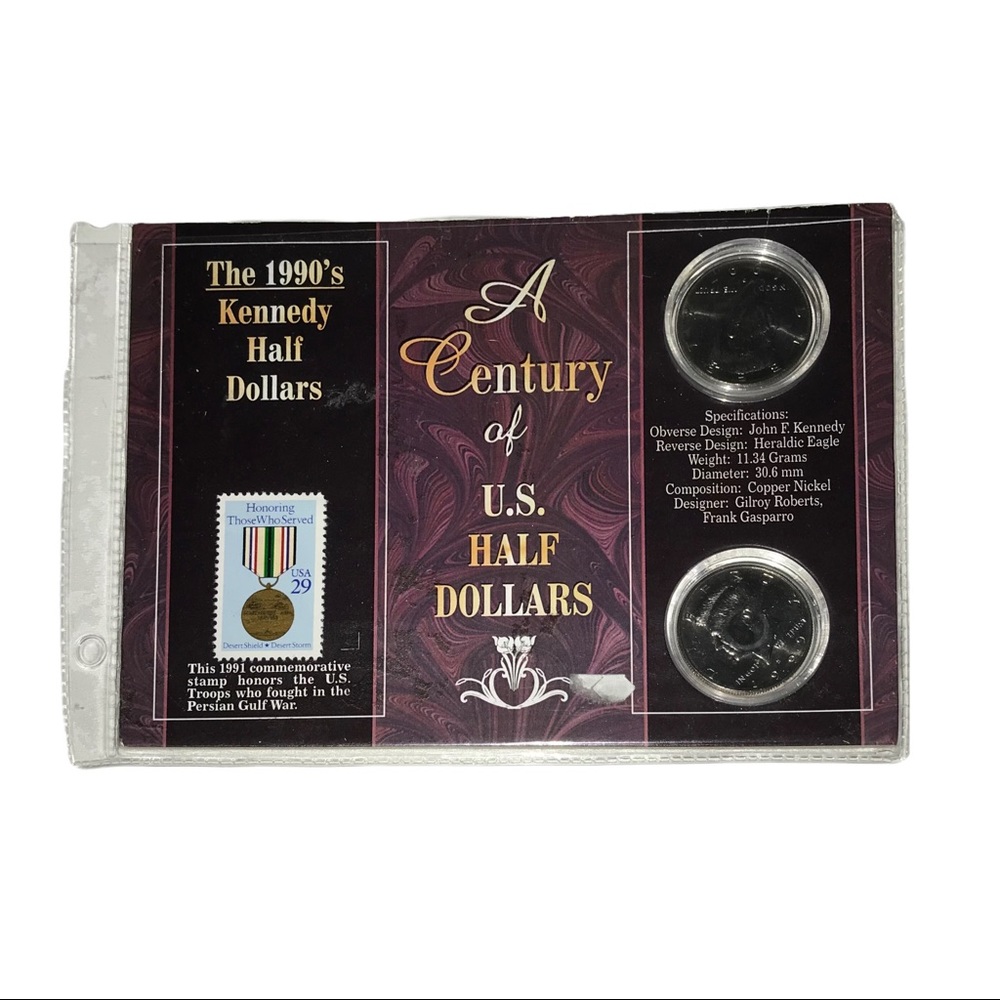 A Century of U.S. Half Dollars and Stamp-1990's